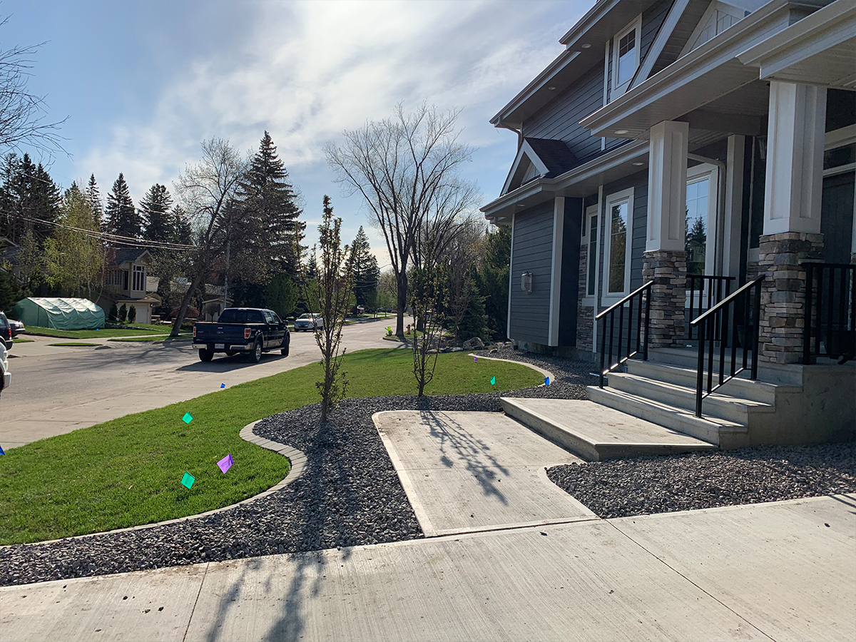 Front Yard Landscape for an Infill Lot in Edmonton