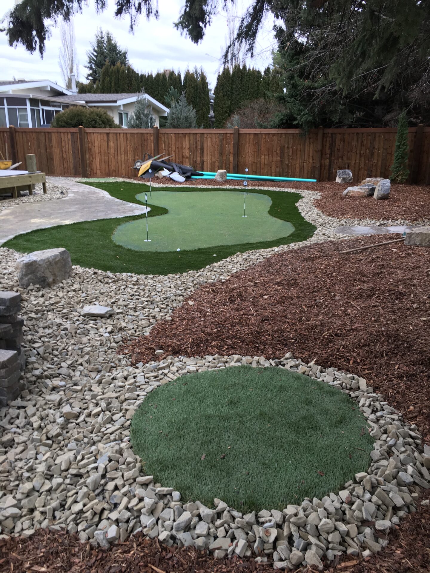 Fun Golf Landscaping Design Comes To Life In Sherwood Park Backyard