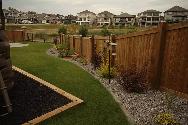 Fences in Edmonton between homes